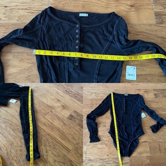 Free People Sloane Bodysuit in Black Small - Picture 9 of 11